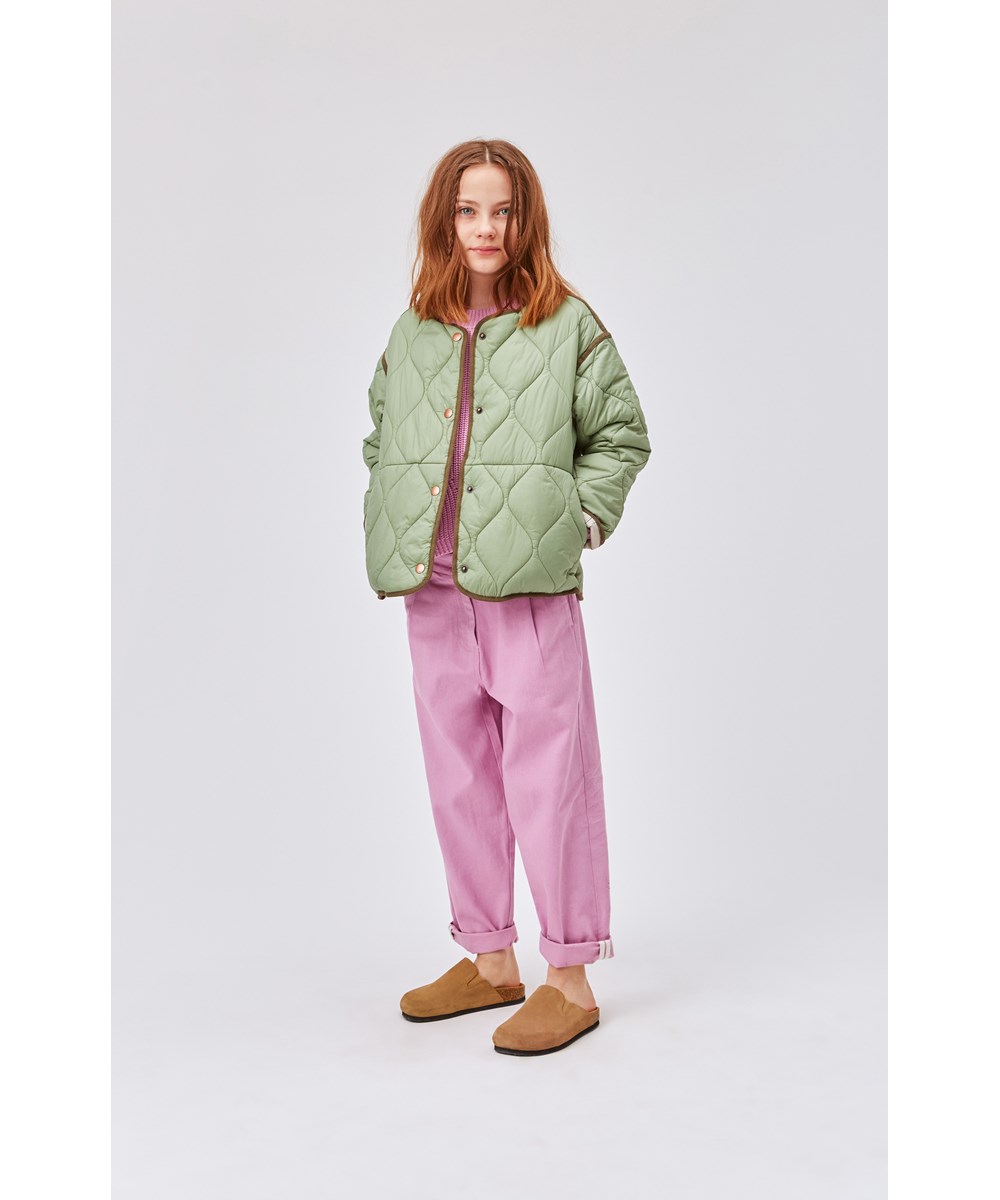 Hailee - Meadow - Recycled grøn quilted jakke