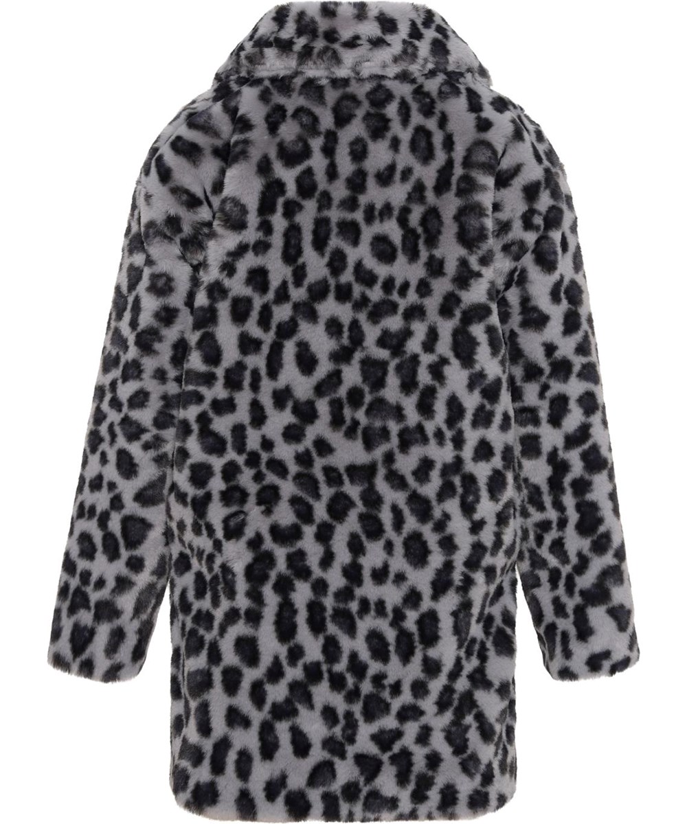 Haili - Snowy Leo Fur - Faux fur frakke i leopard print