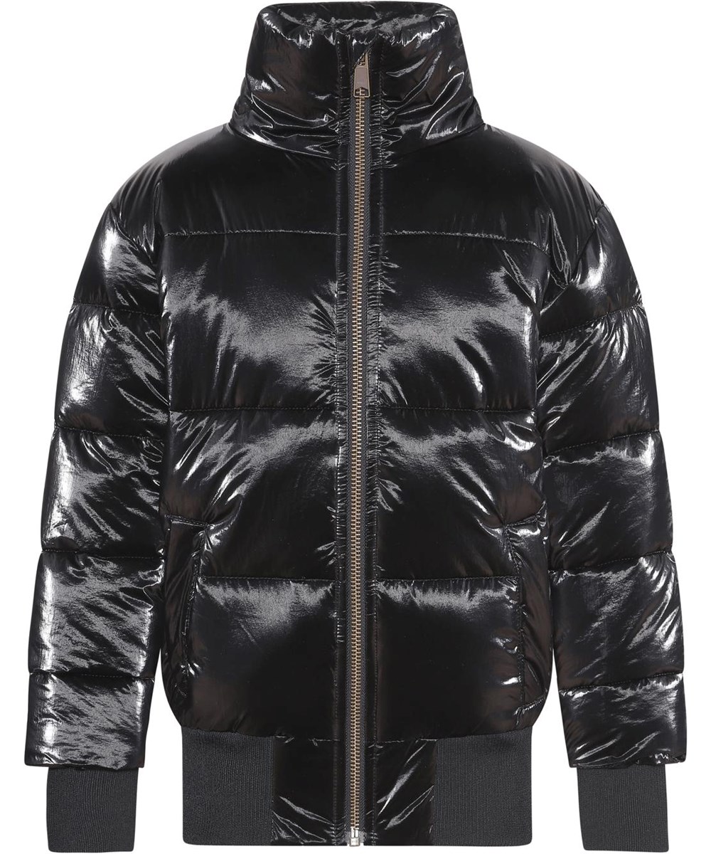 Halle - Black - Recycled sort bomber jakke dun jakke 