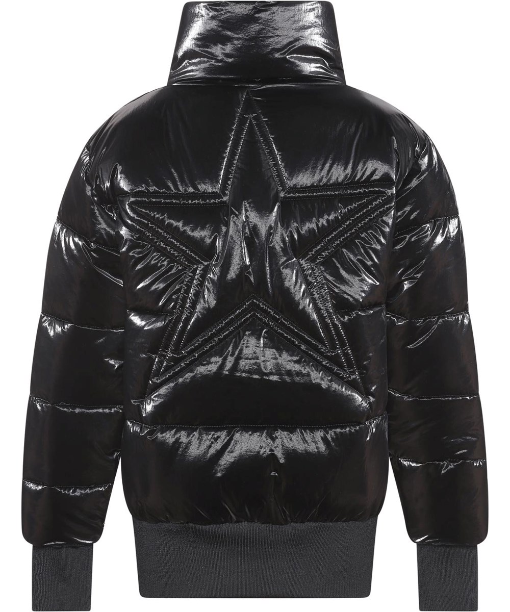 Halle - Black - Recycled sort bomber jakke dun jakke 