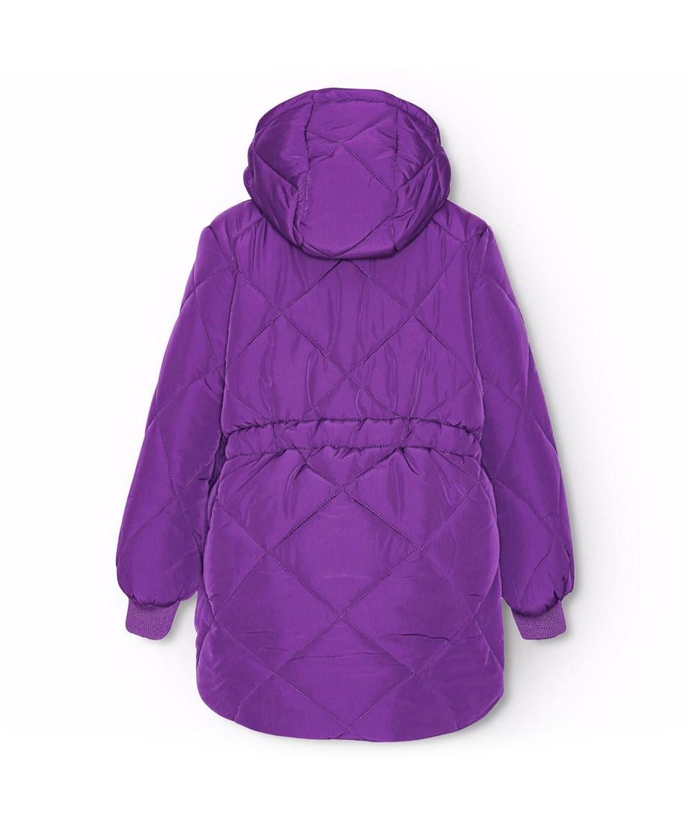 Hannah - Warm Purple - Vandafvisende lilla jakke i blødt quiltet materiale