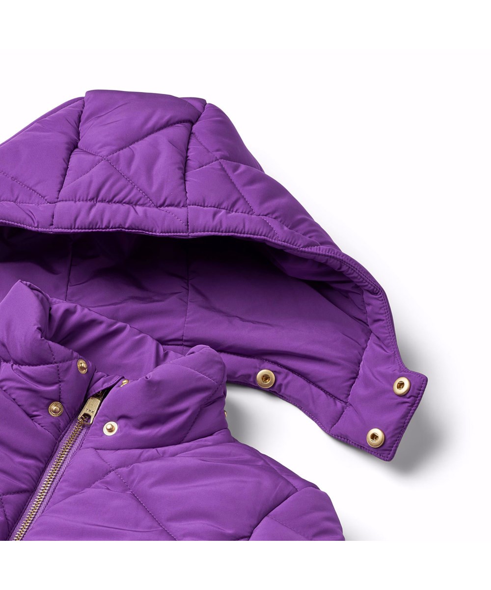 Hannah - Warm Purple - Vandafvisende lilla jakke i blødt quiltet materiale