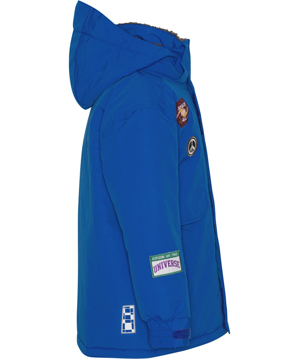 Harding - Space Blue - Blå vinterjakke med Nasa patches og store lommer