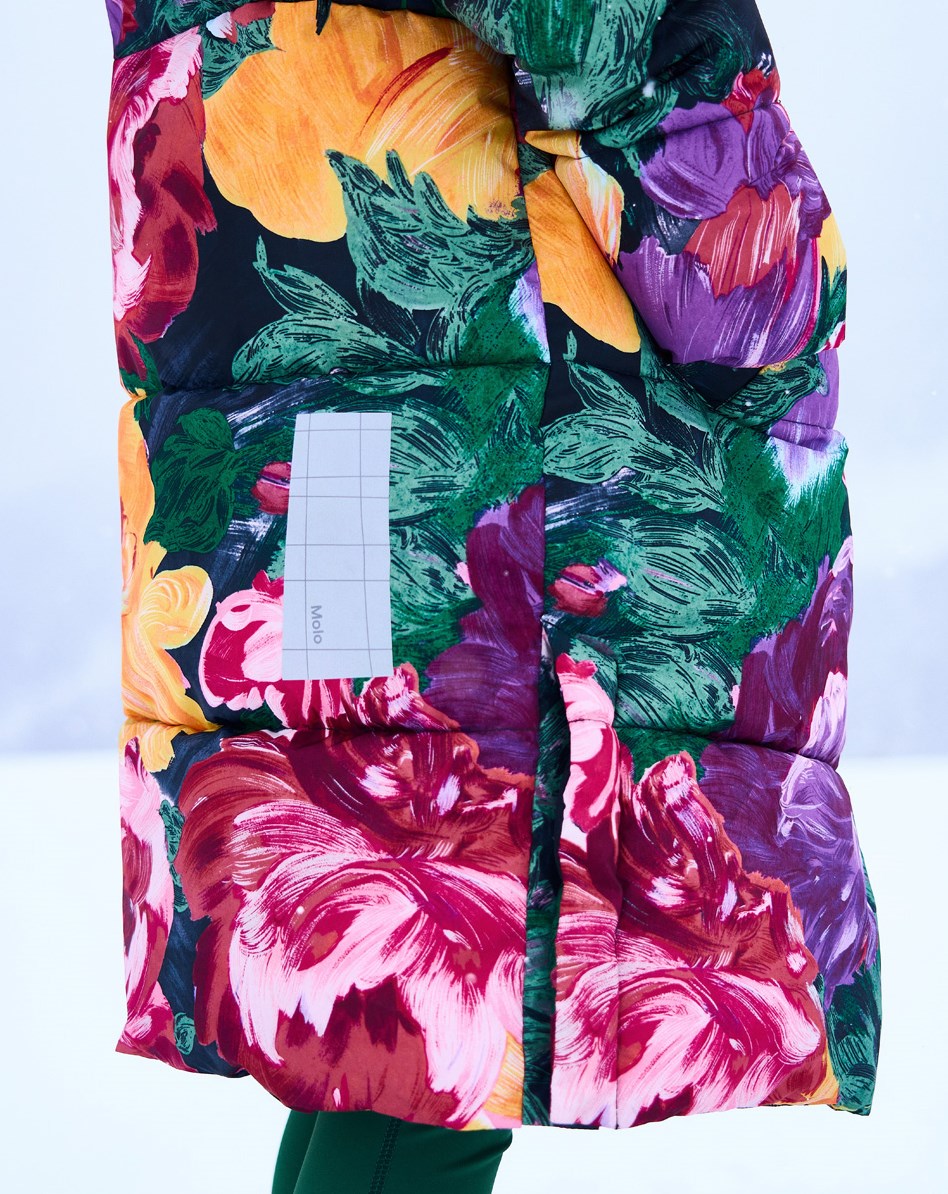 Harper - Painted Flowers - Recycled blomster printet dynefrakke