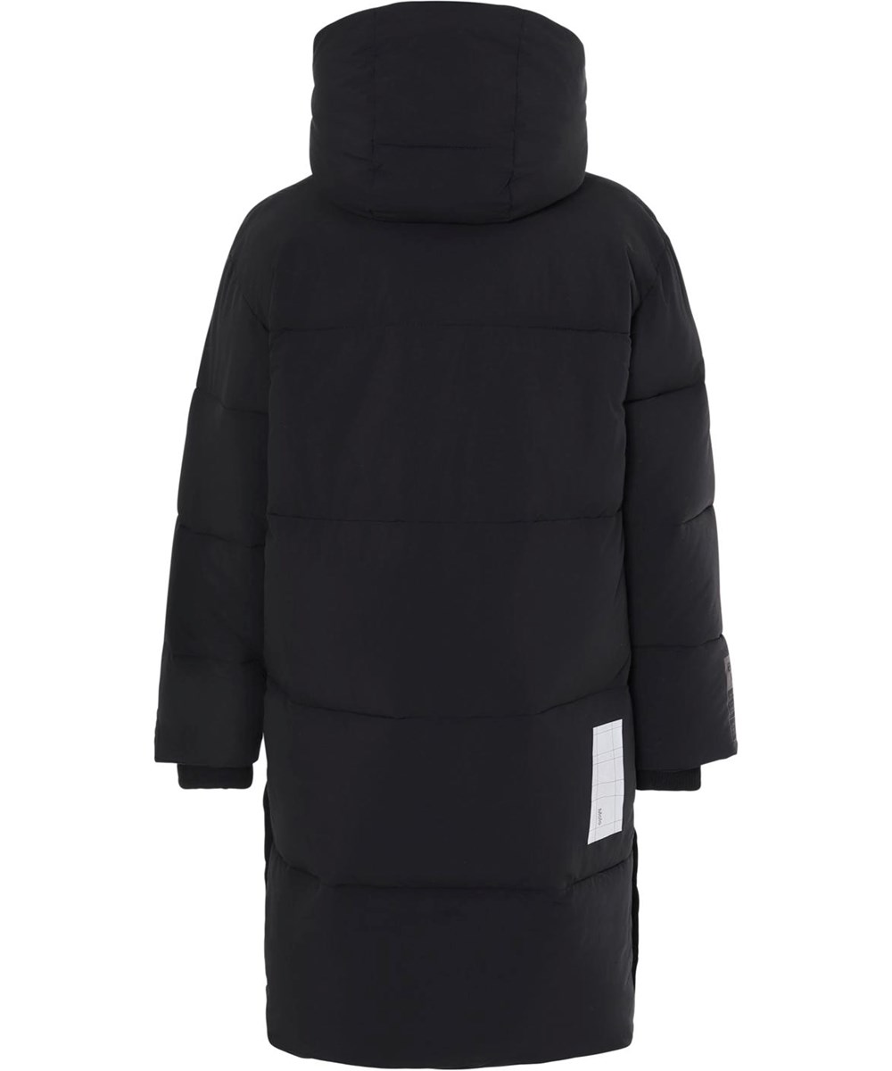 Harper - Black - Recycled sort lang varm frakke