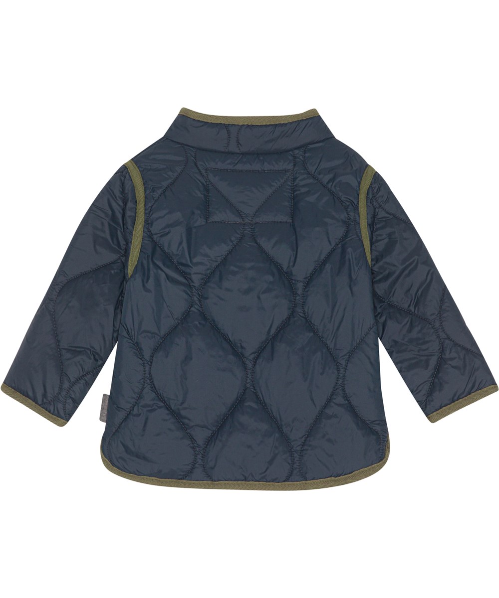 Harrie - Night Navy - Recycled quilted baby jakke i mørkeblå 