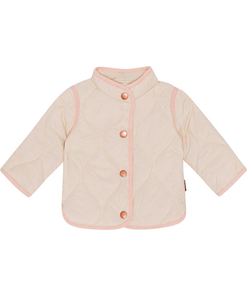 Harrie - Summer Sand - Beige vatteret sommerjakke til små børn.