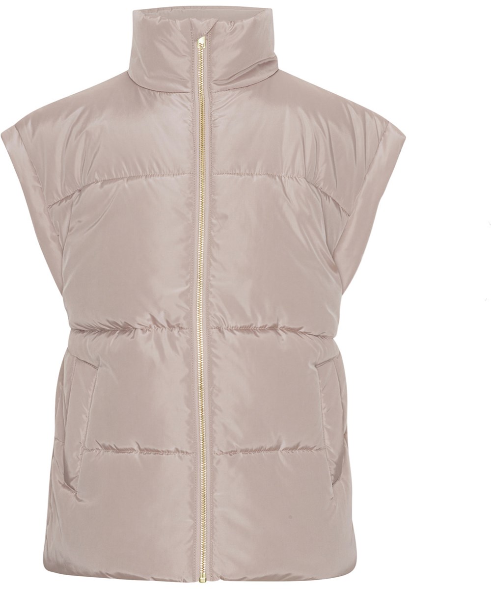 Harsha - Soft Mushroom - Lyserød vatteret vest i genanvendt polyester