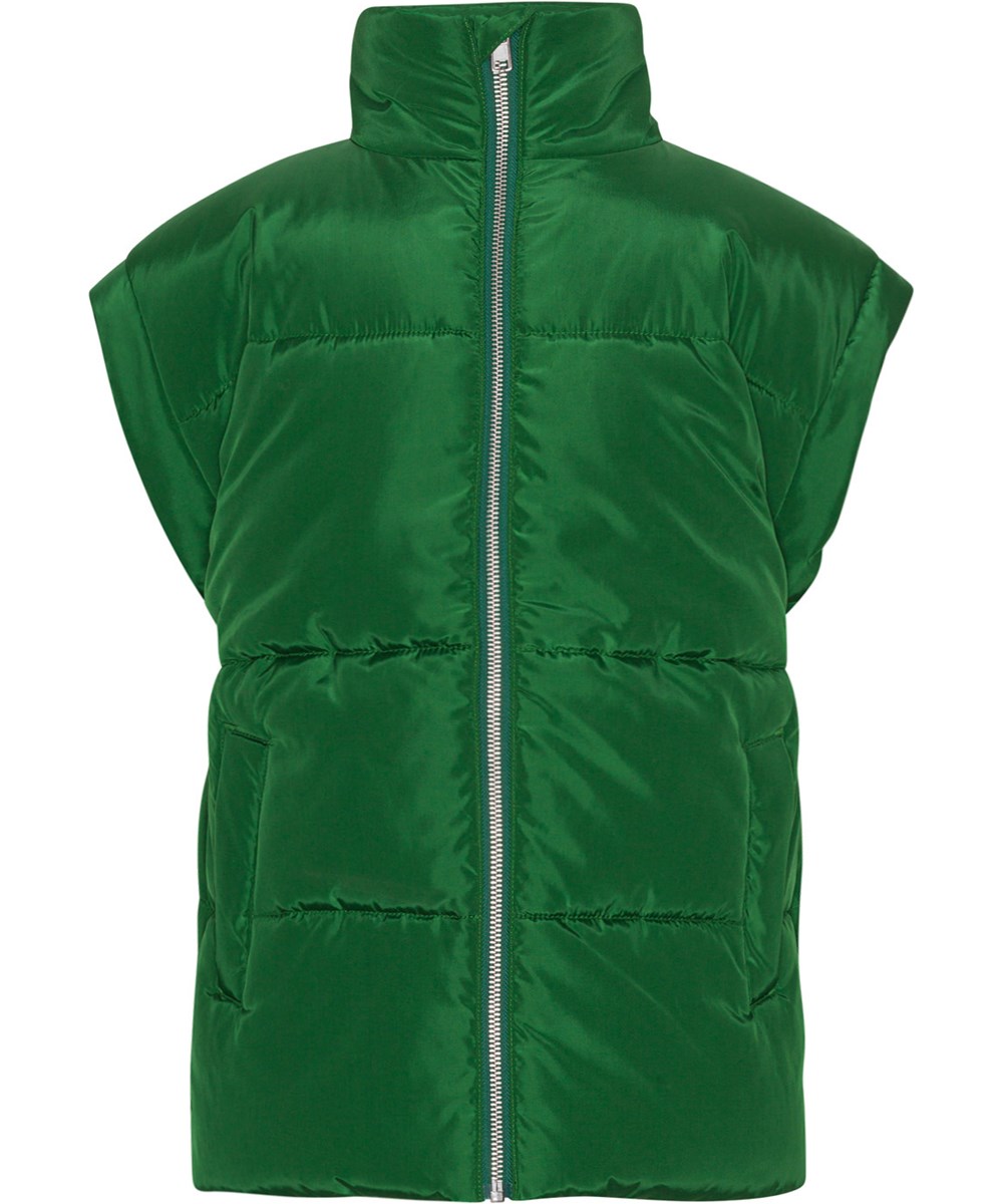 Harsha - Woodland Green - Grøn vatteret vest i genanvendt polyester