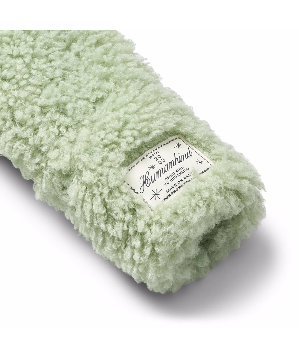 Havi - Menthe - Grøn faux fur jakke til børn i rulams-look fremstillet i genanvendt polyester.