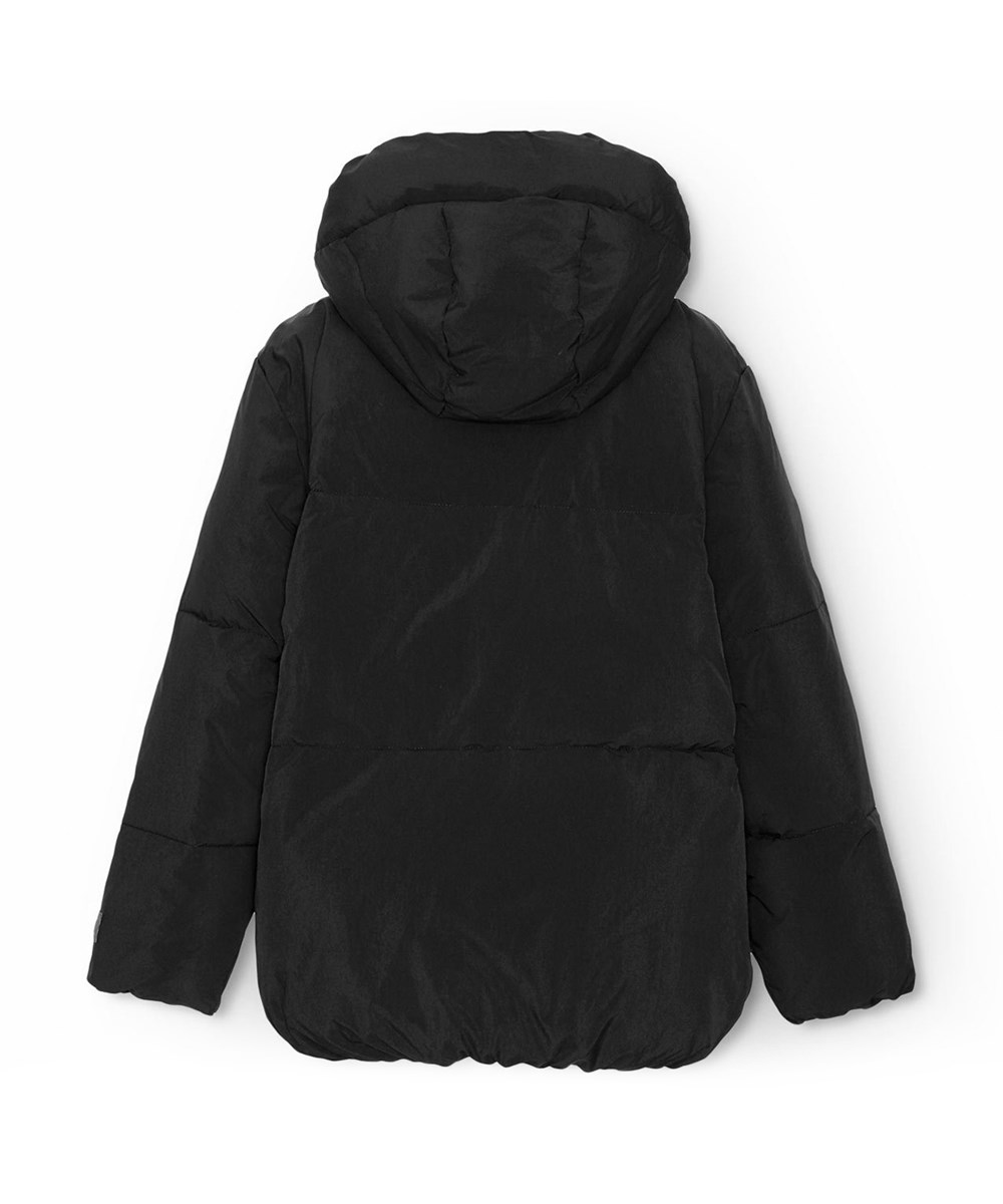 Hayden - Black - Vandafvisende sort jakke i genanvendt nylon med en aftagelig hætte