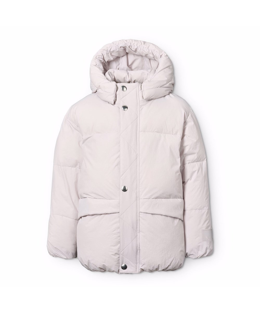 Hayden - Lilac Marble - Lys vandafvisende jakke til børn fremstillet i genanvendt nylon og genanvendt polyesterfyld.