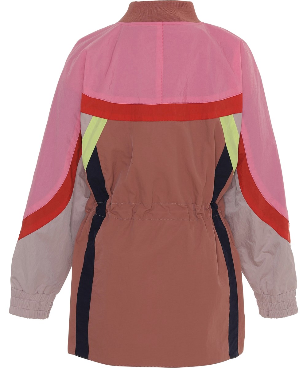 Heather - Cafe Créme - Rosa og pink parka jakke med neon