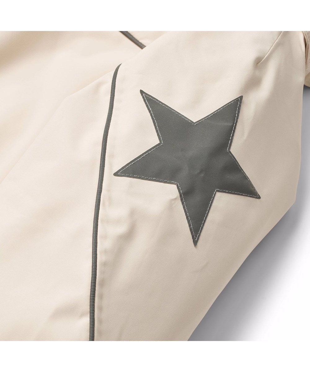 Hopla Fur - Vanilla - Råhvis vind- og vandtæt vinterjakke til børn i genanvendt polyester samt foret med 3M™ Thinsulate™.