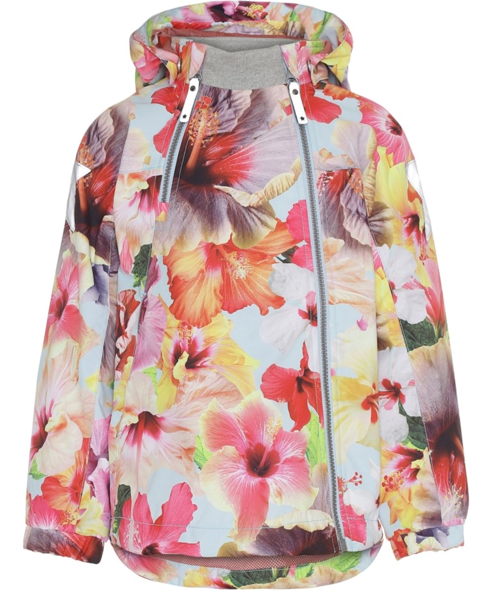 Hopla - Hibiscus Dream - Vandtæt jakke med blomster print