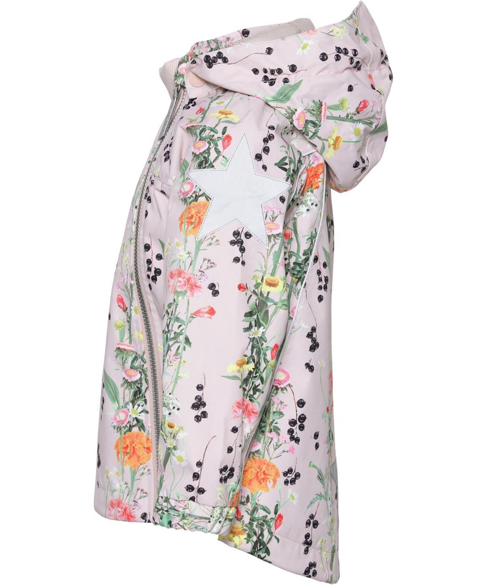 Hopla - Vertical Flowers - Let vandtæt jakke med blomster print