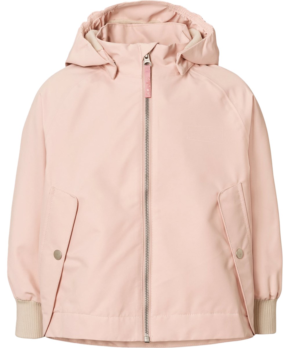 Hoplas - Petal Blush - Vind- og vandafvisende lyserød jakke i genanvendt polyester til børn
