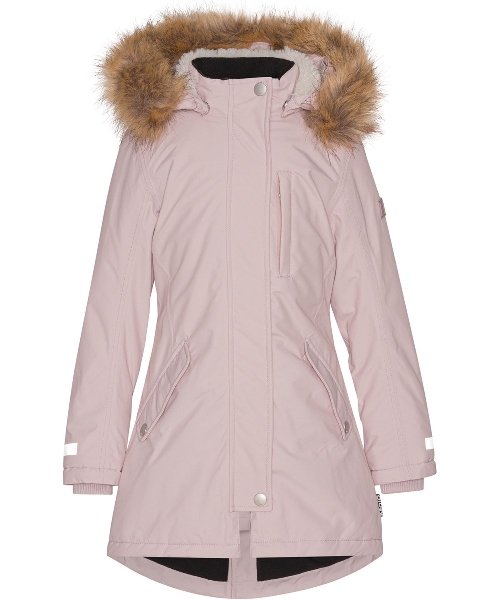 Peace - Berry Ice - Recycled parka vinterjakke med blomster print