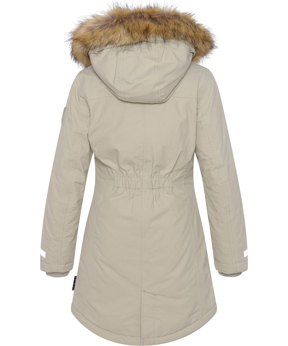 Peace - Moon Sand - Recycled beige parka vinterjakke