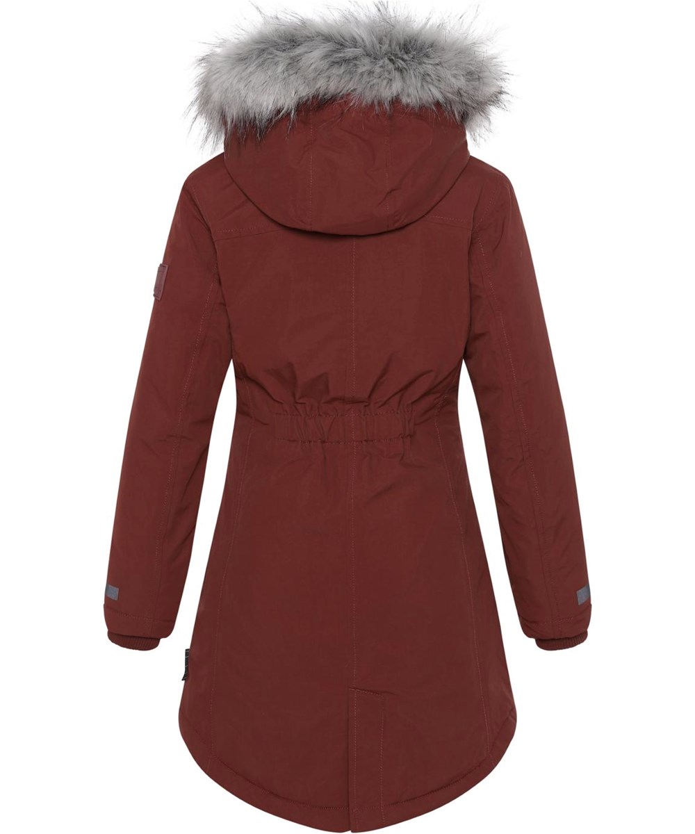 Peace - Rosewood - Recycled mørkerød parka vinterjakke