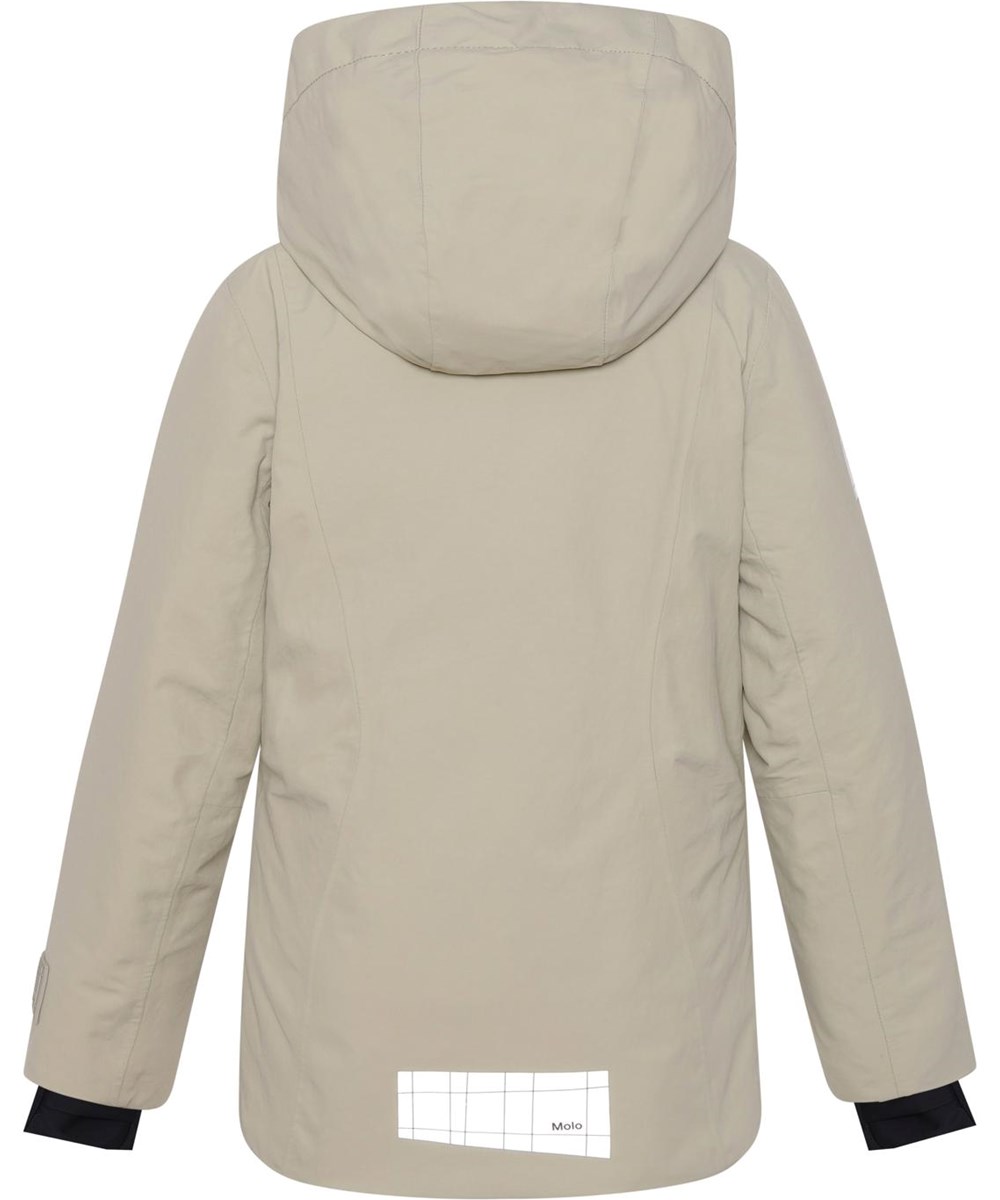 Pearson - Moon Sand - Recycled beige og sort skijakke 