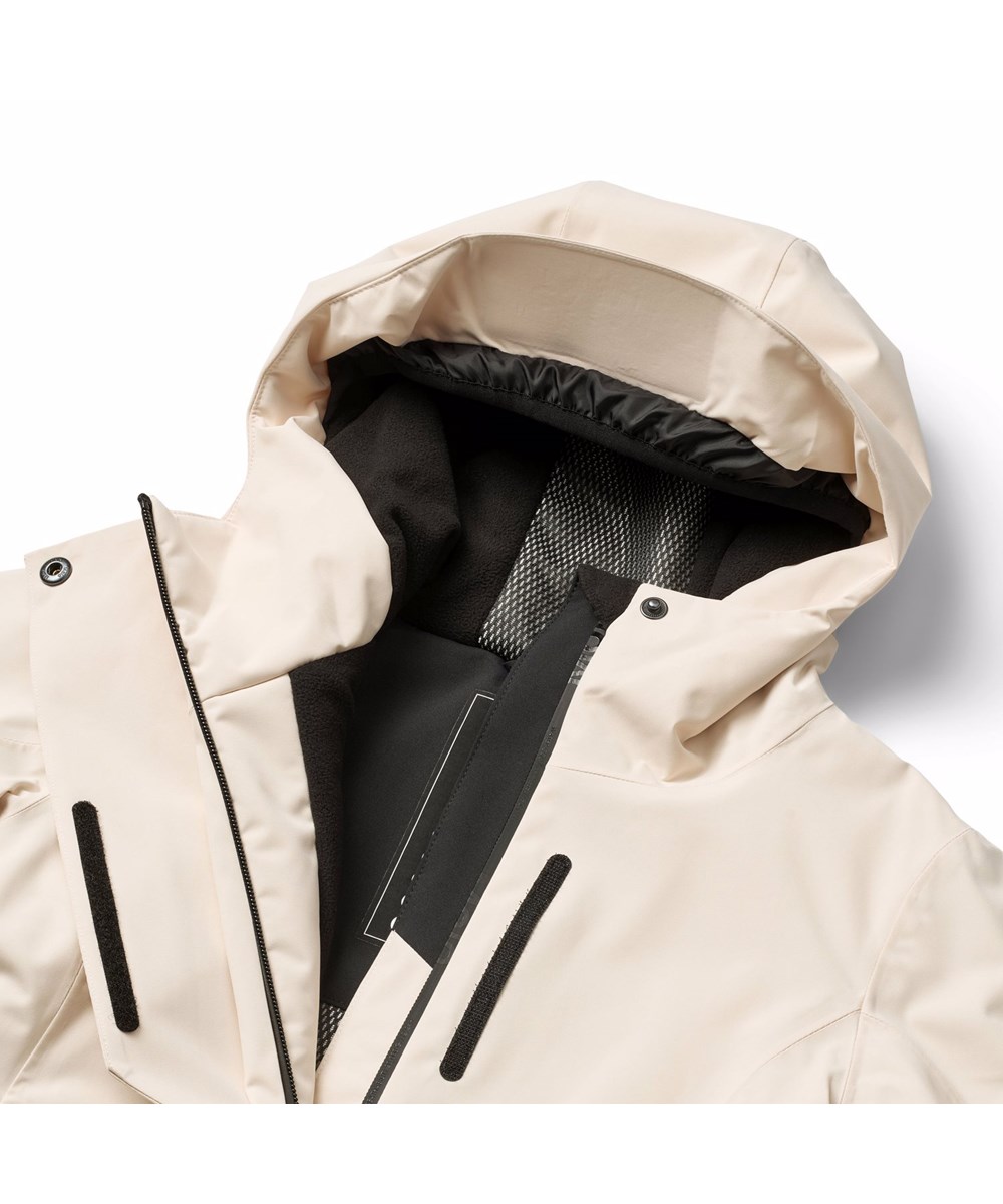 Pearson - Vanilla - Vind- og  vandtæt råhvid vinterjakke til børn i genanvendt polyester med genanvendt polyester fyld og 3M™ Thinsulate™.