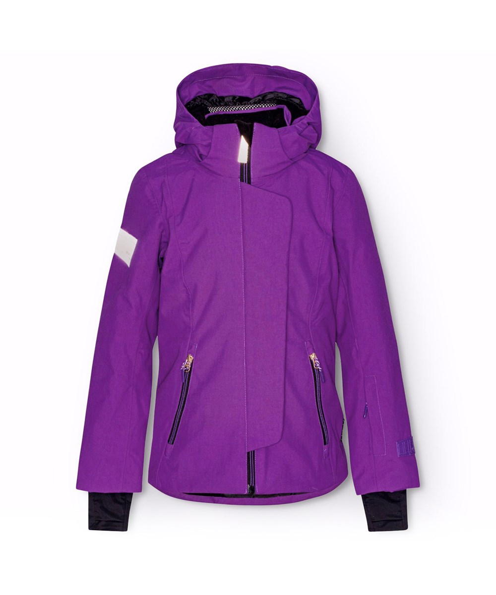 Pearson - Warm Purple - Lilla vind- og vandtætte skijakke i genanvendt nylon, samt foret med fleece og 3M™ Thinsulate™