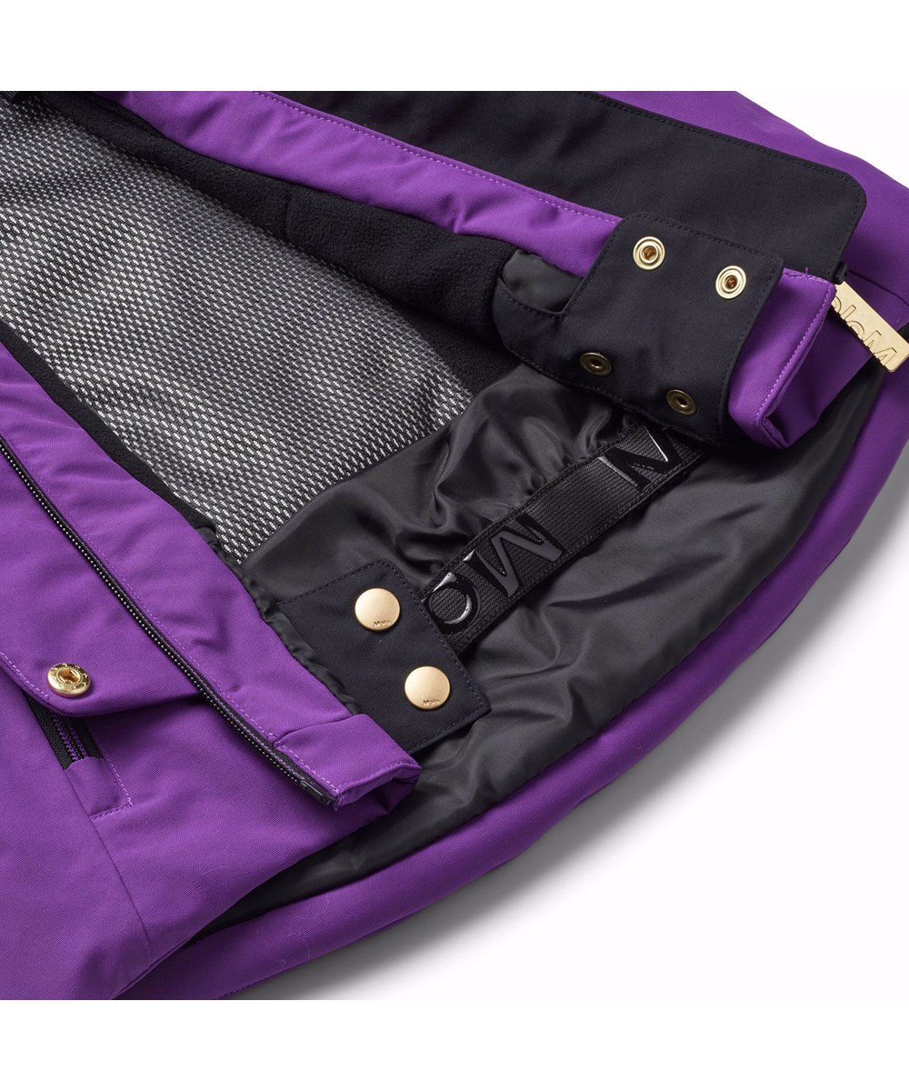 Pearson - Warm Purple - Lilla vind- og vandtætte skijakke i genanvendt nylon, samt foret med fleece og 3M™ Thinsulate™