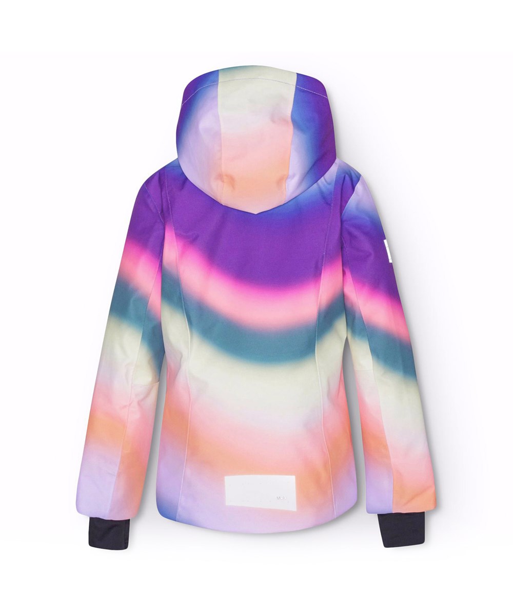 Pearson - Wavy Rainbow - Den perfekte vind- og vandtætte skijakke i genanvendt polyester, foret med fleece og 3M™ Thinsulate™, i et multifarvet vævende grafitti print