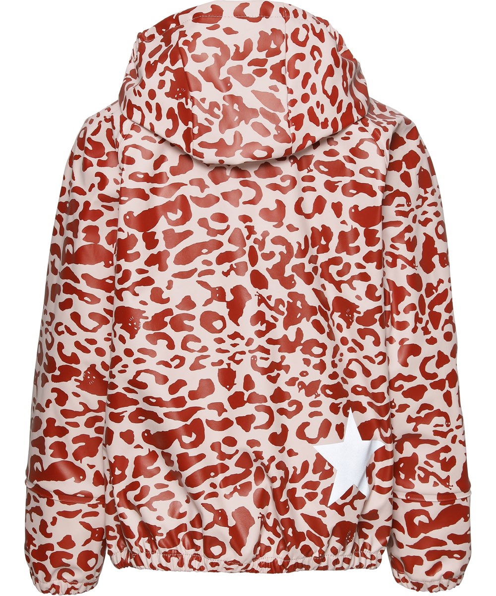 Wade - Leo Red - Recycled regntøjssæt med leopard print