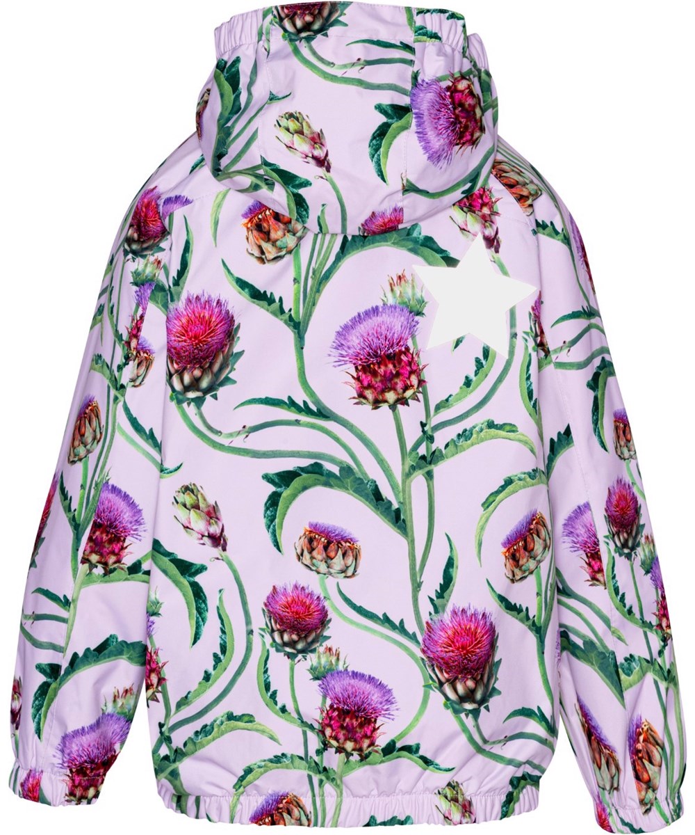 Waiton - Artichoke Bloom - Lyserød regnjakke i åndbart materiale med print af blomster.