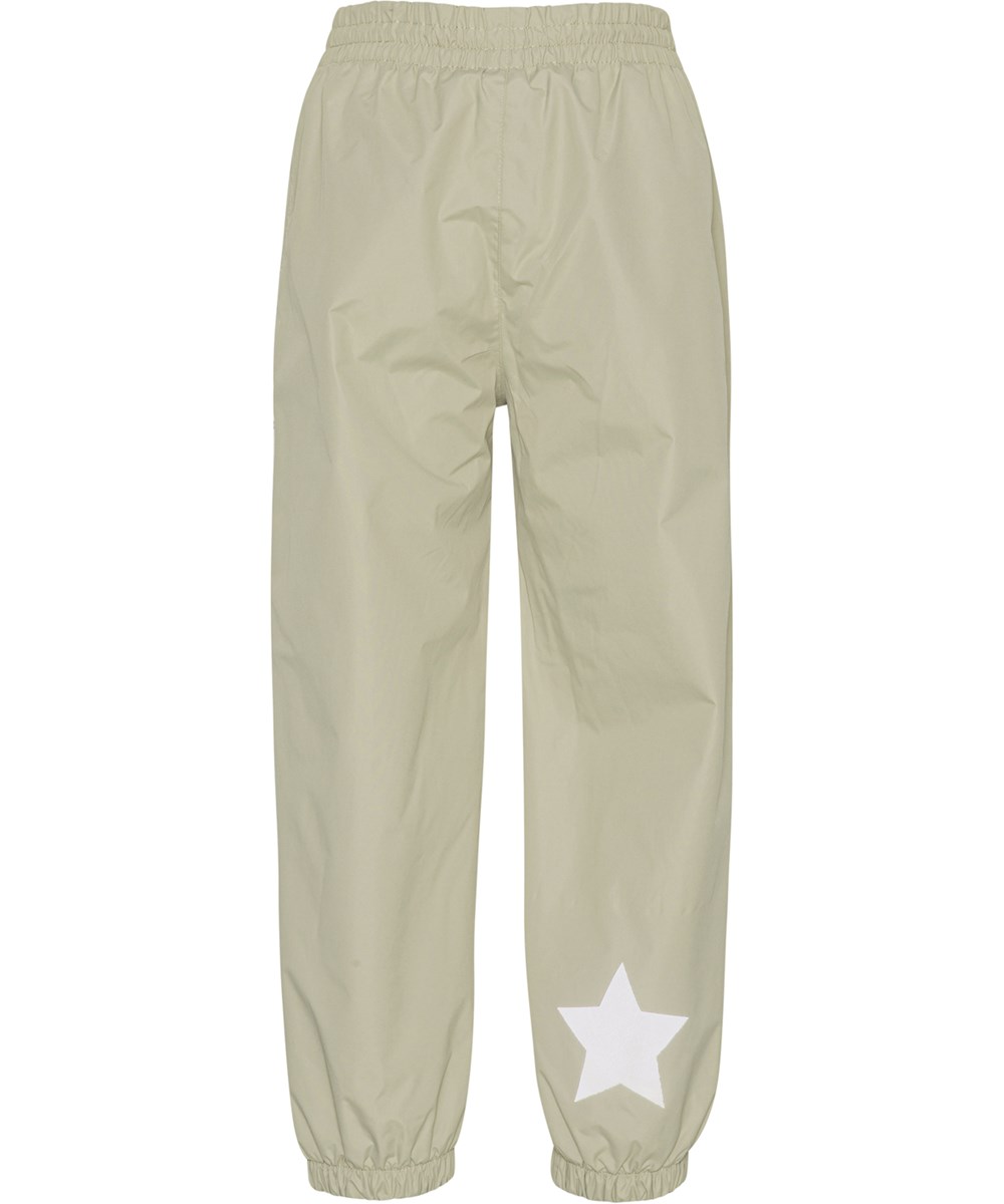 Waits - Rock - Lette beige regnbukser med stjerne refleks
