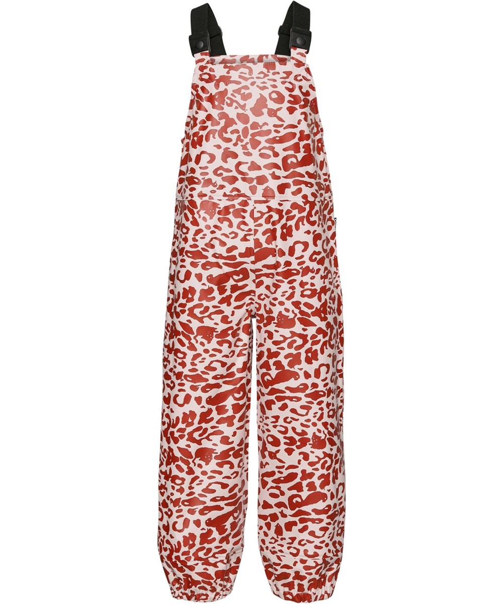 Zareb - Leo Red - Recycled leopard regnbukser overalls