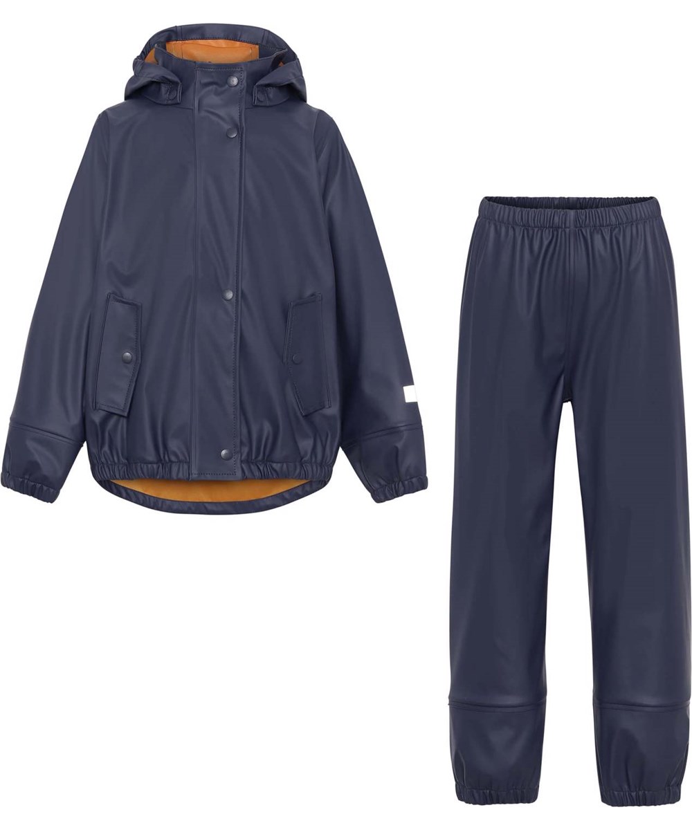 Zet - Classic Navy - Recycled gummi regntøjssæt i mørkeblå