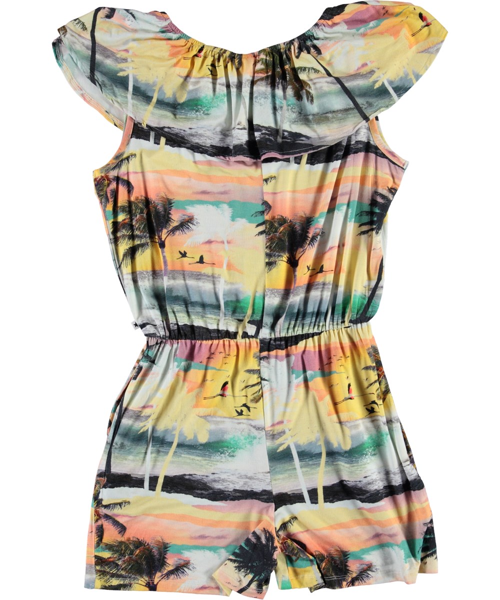 Adda - Summer Storm - Hawaii playsuit med korte ben