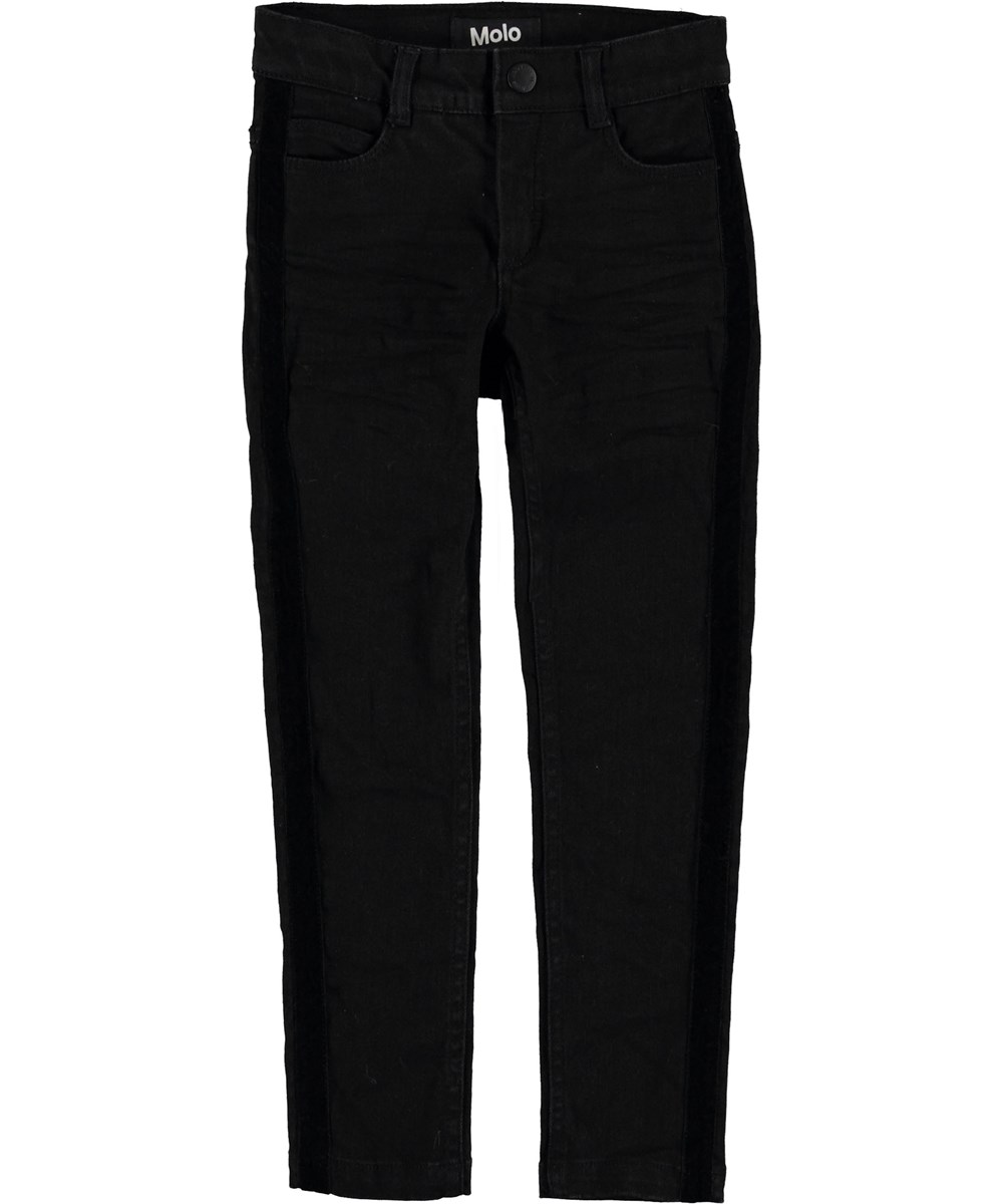 Adele - Black - Sorte slim jeans.