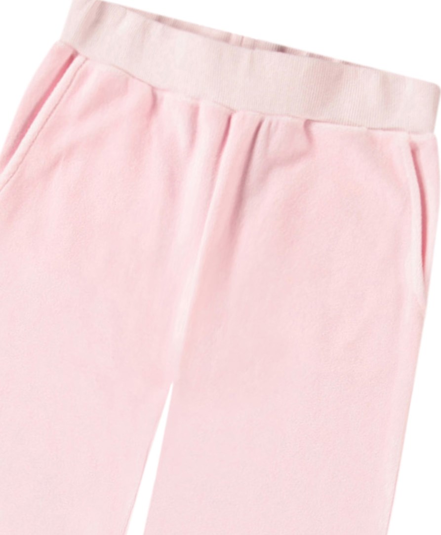Adoria - Charlotte Pink - Lyserøde trompet velour bukser i en blød bomuld til børn.