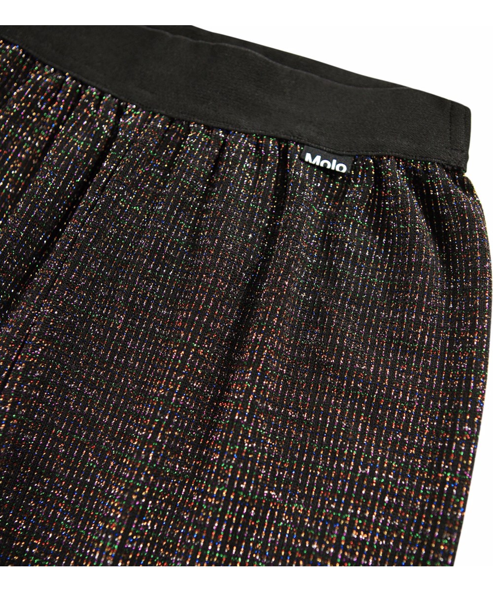 Alenna - Mulitverse Glitz - Multifarvede plisserede bukser til børn med glittertråd.