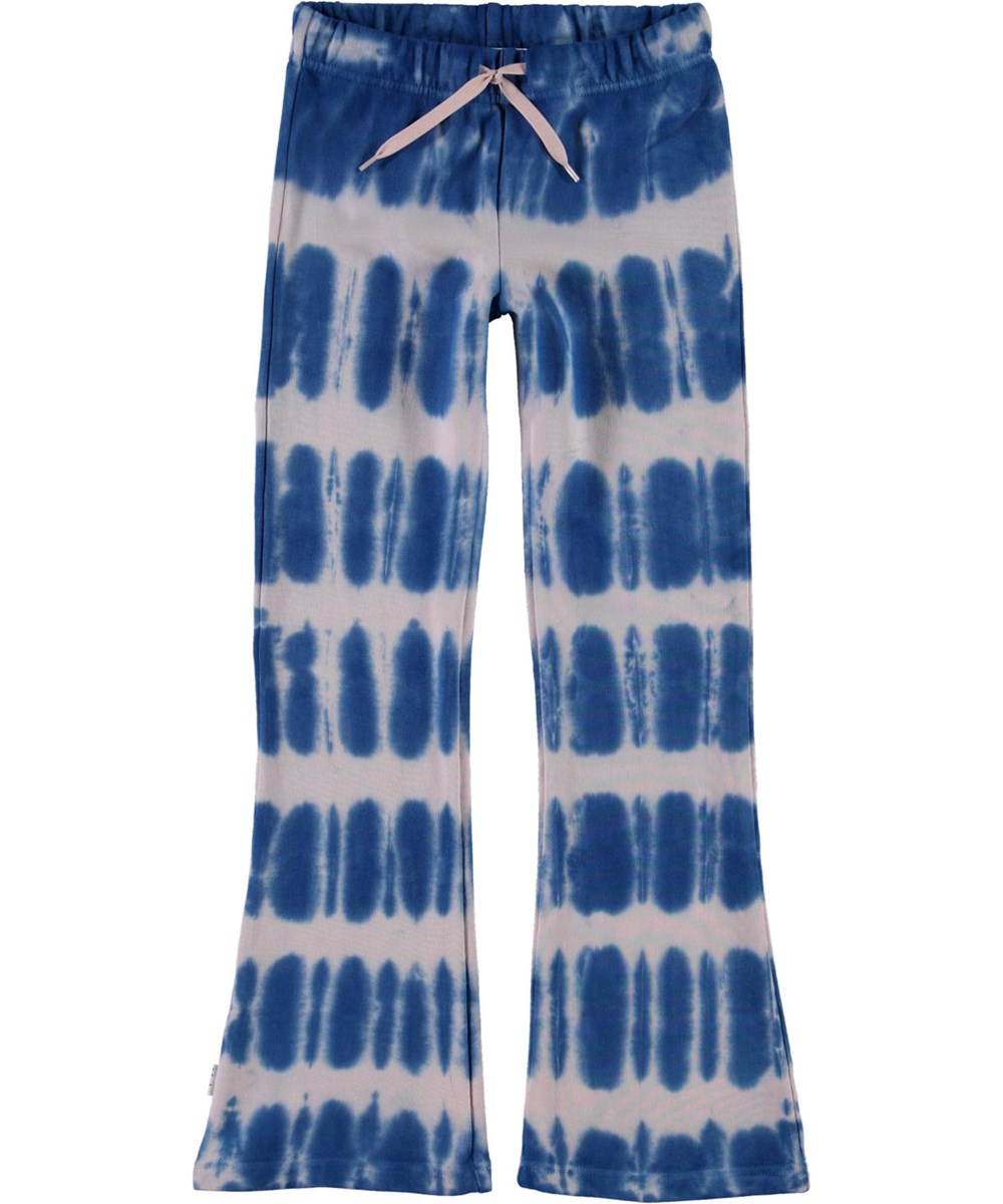 Alfreda - Electric Reef - Blå og lyserøde tie-dye sweatpants