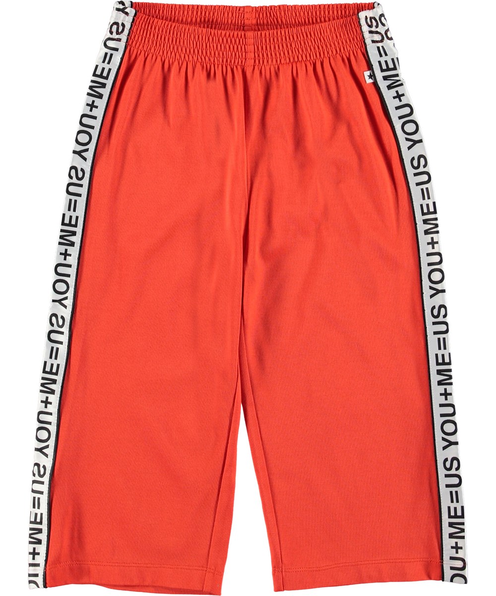Aliecia - Cherry Tomato - Røde sporty culotte bukser.