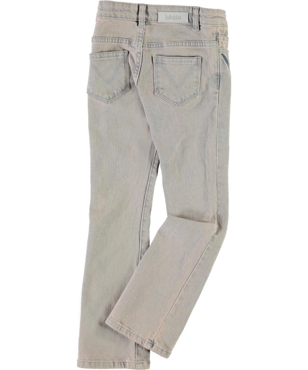 Aliza - Blush Blue Wash - Blå rosa denim jeans med svaj