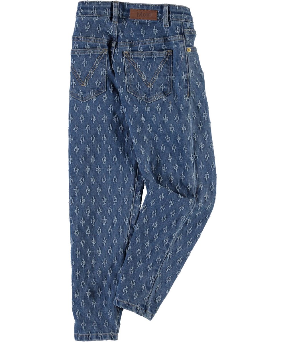 Allis - Washed Mini Holes - Loose fit jeans med hul mønster