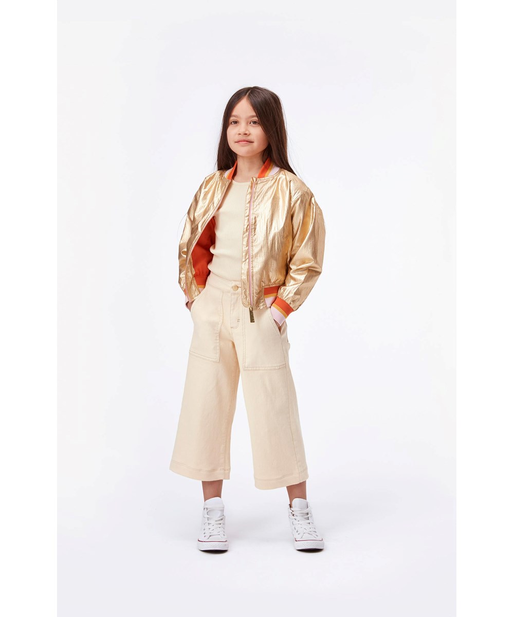 Alyna - Banana Crepe - Lyse gule culotte jeans