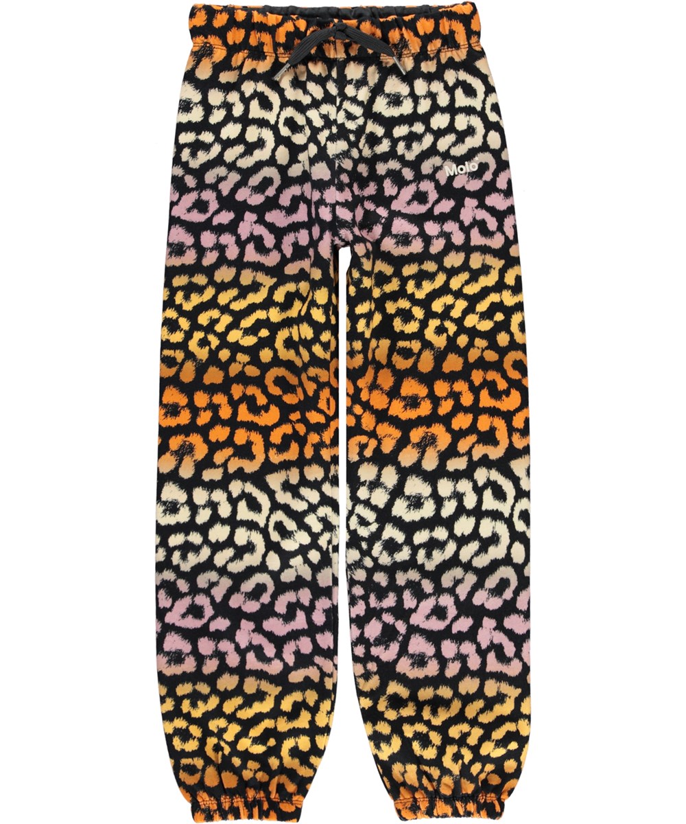 Ammosa - Midnight Jaguar - Økologiske sweatpants i leopard print