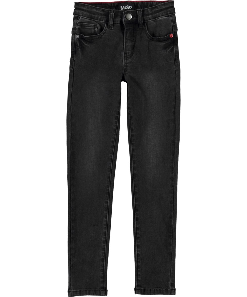 Angelica - Black Shade - Økologiske sorte slim jeans