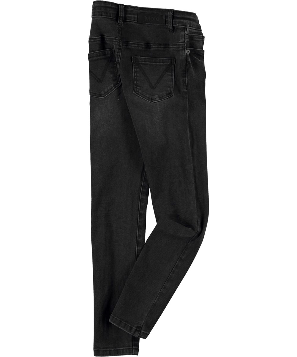 Angelica - Black Shade - Økologiske sorte slim jeans