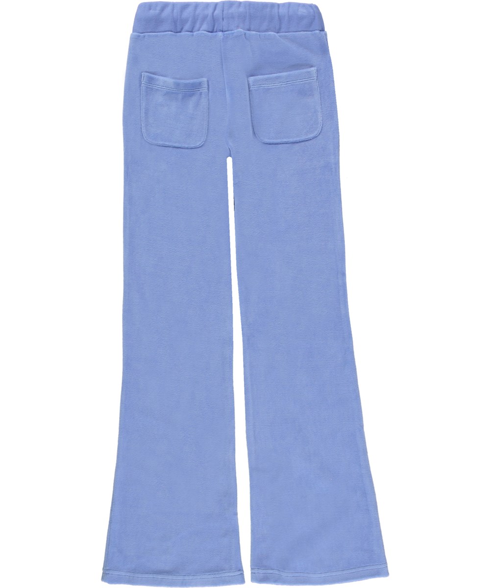 Annie - Azurine - Blå velour sweatpants