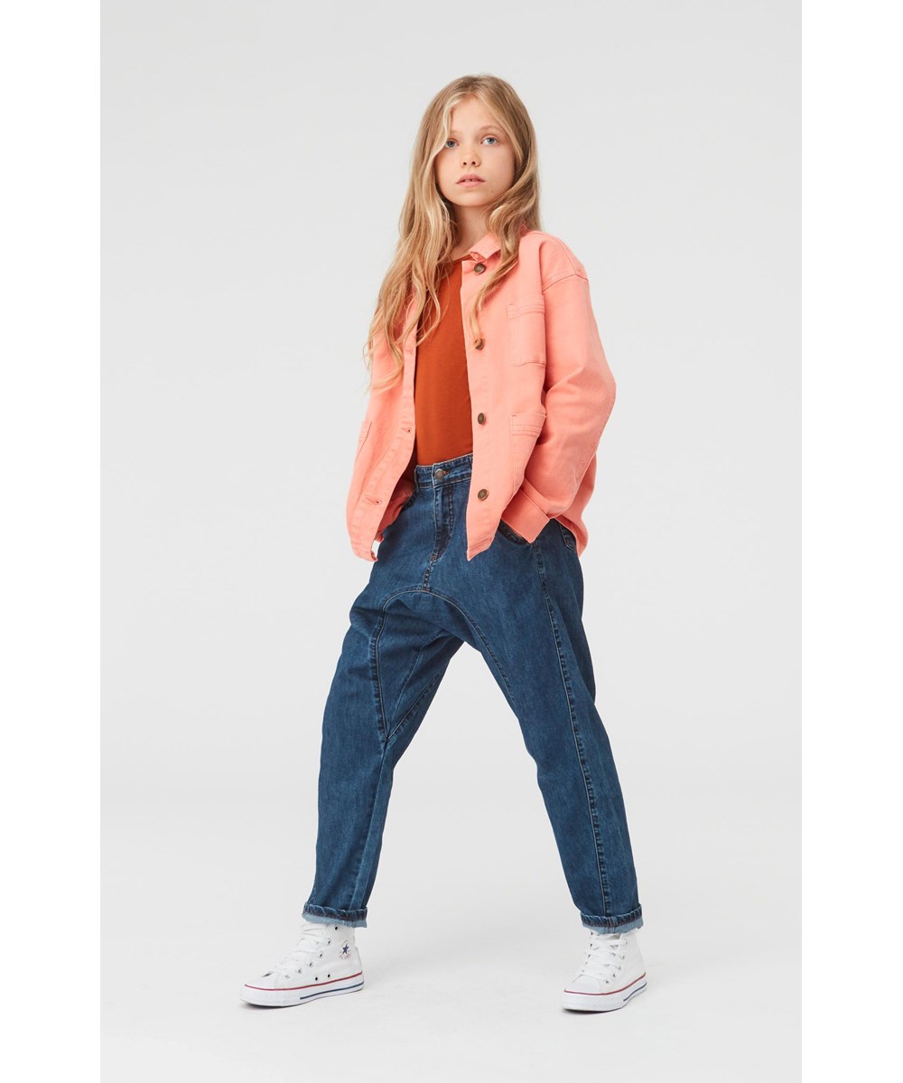 Anouk - Washed Indigo - Løse denim jeans med afslappet look