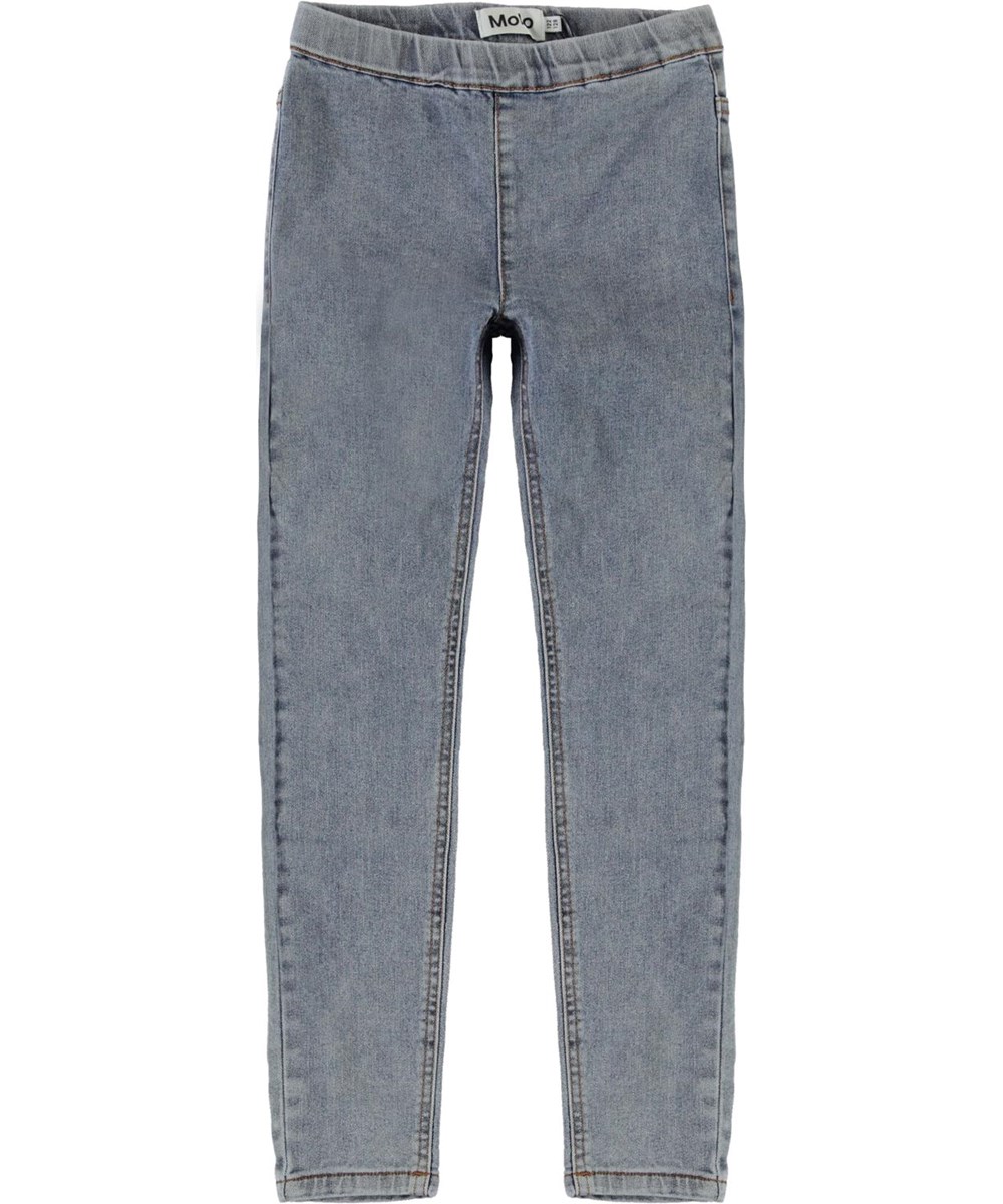 April - Ash Denim - Blå stretchy denim jeggings