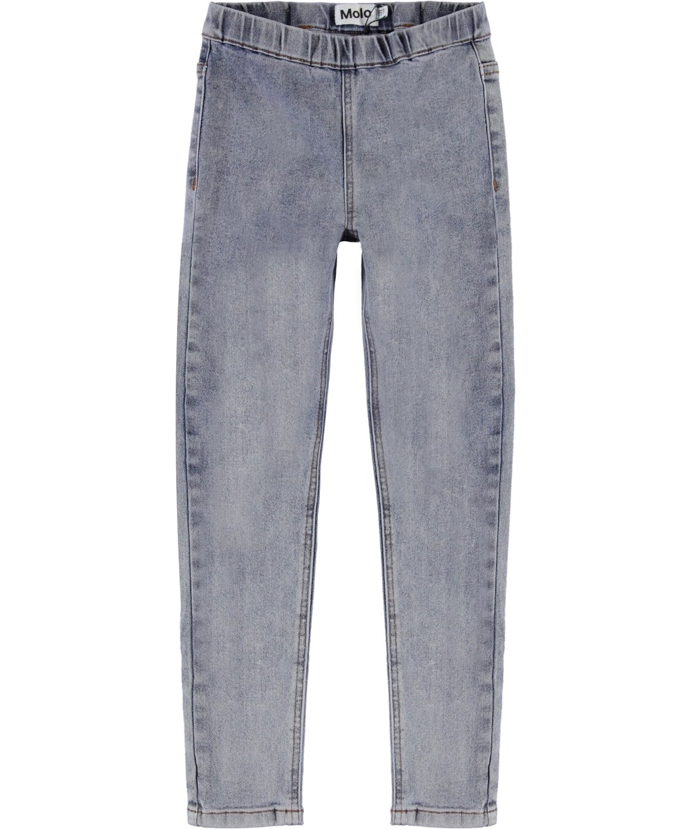 April - Ash Denim - Blå jeggings